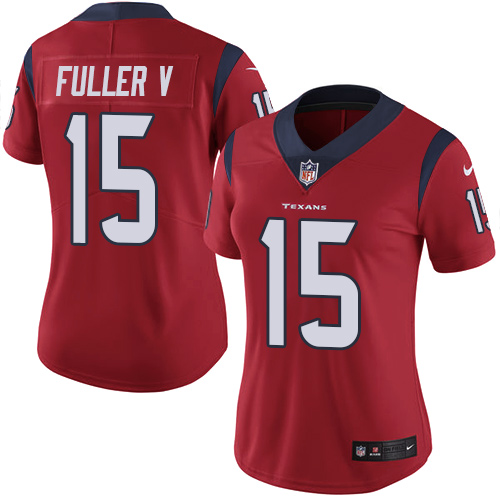 Women Houston Texans #15 Fuller V red Nike Vapor Untouchable Limited NFL Jersey